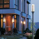 Hubbardton Forge Vertical Bar Outdoor 1-Light Lantern Head Aluminium/Metal in Black/Yellow, Size 22.25 H x 7.5 W in | Wayfair 347288-SKT-80-GG0040