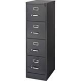 Lorell Fortress 4-Drawer Vertical Filing Cabinet Metal/Steel in Black, Size 52.0 H x 15.0 W x 22.0 D in | Wayfair 42294