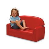Brand New World Just Like Home Sofa Vinyl/Upholste in Red, Size 19.0 W x 18.0 D in | Wayfair FPVR100