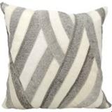 Nourison Natural Leather and Hide Wavy Stripes 20"x20" Pillow