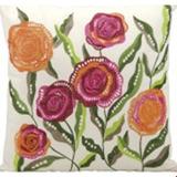 Nourison Outdoor Embroidered Flowers 18"x18" Pillow