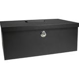 Barska Cash Box & 6 Compartment Coin Tray w/ Key Lock in Black/Brown/Gray, Size 4.3 H x 12.0 W x 7.79 D in | Wayfair CB11792