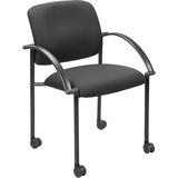 Lorell 24" W Stackable Fabric Seat Waiting Room Chair w/ Metal Frame Metal in Gray, Size 37.0 H x 24.0 W x 30.0 D in | Wayfair 65965