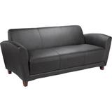 Lorell Accession Reception Seating Sofa Wood in Black, Size 31.25 H x 75.0 W x 34.5 D in | Wayfair 68950