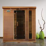 Heatwave Klondike 4-Person Cedar Infrared Sauna w/ 9 Heaters in Brown, Size 75.0 H x 40.0 W x 71.0 D in | Wayfair BSA1318