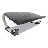 Allsop Adjustable Curve Notebook Stand, 15 X 11 1/2 X 6 Plastic/Metal in Black, Size 15.0 H x 11.5 W x 6.0 D in | Wayfair ASP30498