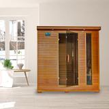 Heatwave 6-Person Cedar Infrared Sauna w/ 10 Carbon Heaters, Wood in Brown, Size 76.0 H x 59.0 W x 75.0 D in | Wayfair BSA1323