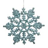 Vickerman 23582 - 8" Baby Blue Glitter Snowflake Christmas Tree Ornament (12 pack) (M101632)