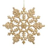 Vickerman 23563 - 6.25" Antique Gold Glitter Snowflake Christmas Tree Ornament (12 pack) (M101530)