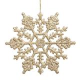 Vickerman 23556 - 6.25" Champagne Glitter Snowflake Christmas Tree Ornament (12 pack) (M101511)