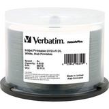 Verbatim 8.5GB DVD+R DL 8x DataLifePlus Inkjet Printable 50-Pack Spindle 98319