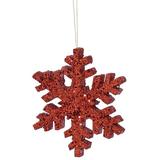 Vickerman 33174 - 30" Red Outdoor Glitter Snowflake Christmas Tree Ornament (L134803)