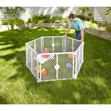 Toddleroo by Northstates Superyard Traveller Panel Play Yard Plastic in Gray, Size 26.0 H x 32.0 W x 1.0 D in | Wayfair 8669
