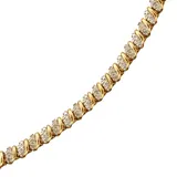"18k Gold-Over-Sterling Silver 1/2-ct. T.W. Diamond Bracelet, Women's, Size: 7.5"", White"