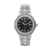 Bulova Men's Marine Star Diamond Stainless Steel Watch - 98D103, Grey