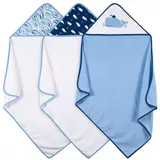 Just Born 3-pk. Hooded Towels, Blue