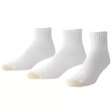 Men's GOLDTOE 3-pk. Ultra TEC 1/4-Crew Socks, Size: 6-12, White