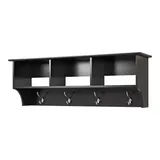 Prepac Entryway Cubbie Shelf, Black, Furniture