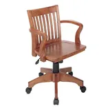 OSP Home Furnishings Deluxe Banker's Chair, Brown, Furniture