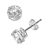 Renaissance Collection 10k White Gold 1 1/2-ct. T.W. Cubic Zirconia Stud Earrings - Made with Swarovski Zirconia, Women's, Yellow