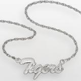 "LogoArt Detroit Tigers Sterling Silver Script Necklace, Women's, Size: 18"", Grey"