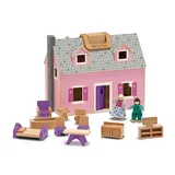 Melissa & Doug Fold & Go Mini Dollhouse, Multicolor