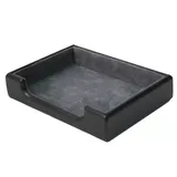 Royce Leather Desk Accessory Tray, Black