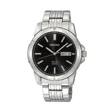 Seiko Men's Stainless Steel Solar Watch - SNE093, Size: Large, Silver