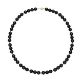 "14k Gold Onyx Bead Necklace, Women's, Size: 18"", Black"