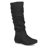 Journee Collection Rebecca Women's Knee-High Slouch Boots, Girl's, Size: Medium (7), Black