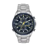 Citizen Eco-Drive Men's Blue Angels World A-T Stainless Steel Atomic Flight Watch - AT8020-54L, Size: Large, Grey