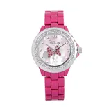 Disney's Minnie Mouse Peekaboo Women's Crystal Watch, Pink