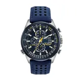 Citizen Eco-Drive Blue Angels Stainless Steel Perpetual Calendar Flight Computer Chronograph Watch - AT8020-03L, Men's