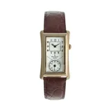 Peugeot Vintage Gold Tone Leather Watch - 2038G - Men, Men's, Brown