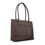 Solo Jay Leather 15.6-inch Laptop Leather Tote Bag, Brown