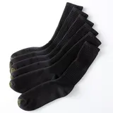 Men's GOLDTOE 6-pk. Athletic Extended Sizes Crew Socks, Size: 12-16, Black
