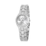 Disney's Mickey Mouse Silhouette Women's Stainless Steel Watch, Silver