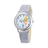 Disney Princess Cinderella Juniors' Leather Watch, Girl's, Grey