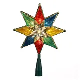 Kurt Adler Multicolored Star Christmas Tree Topper - Indoor
