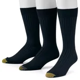 Men's GOLDTOE 3-pack Canterbury Crew Fashion Dress Socks, Size: 6-12, Blue