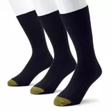 Men's GOLDTOE 3-pack Hampton Pima Dress Socks, Size: 6-12, Grey