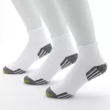 Men's GOLDTOE 3-pk. G-Tec Outlast Quarter Athletic Socks, Size: 6-12, White
