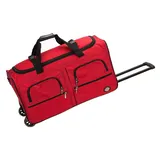 Rockland Rolling Duffel Bag, Red