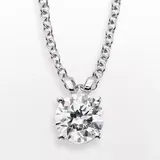 "14k White Gold 1-ct. T.W. IGL Certified Diamond Solitaire Pendant, Women's, Size: 18"""