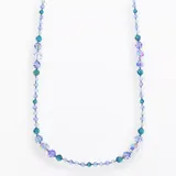 "Crystal Avenue Silver-Plated Crystal Long Station Necklace, Women's, Size: 30"", Blue"