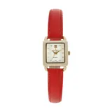 Peugeot Women's Leather Watch, Red