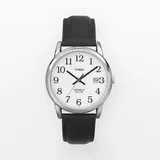 Timex Men's Easy Reader Leather Watch - T2H2819J, Black