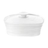 Portmeirion Sophie Conran Butter Dish Porcelain China/All Ceramic in White, Size 6.0 W in | Wayfair 8904047-CPW76824