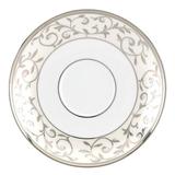 Lenox Opal Innocence Silver 6" Bone china Saucer Bone China/Ceramic in Gray/White | Wayfair 834217