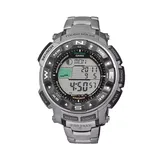 Casio Men's PRO TREK Titanium Atomic Solar Digital Chronograph Watch - PRW2500T-7, Grey